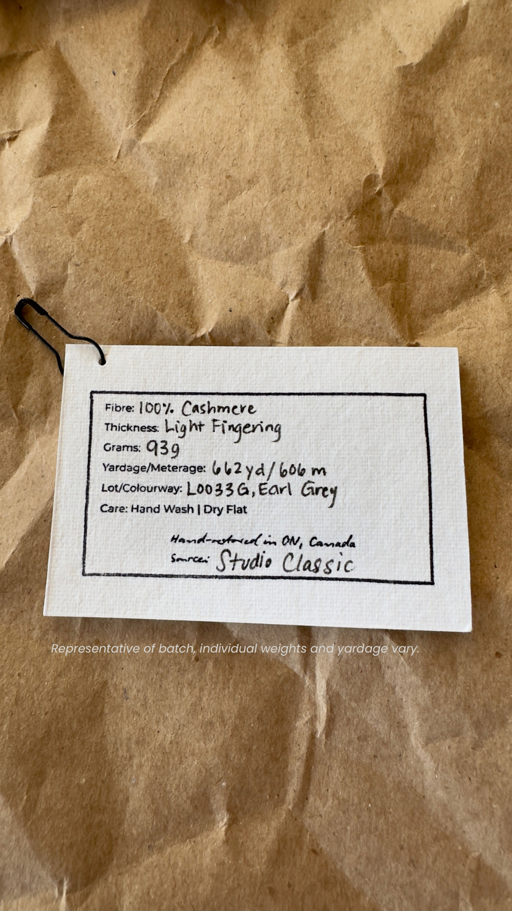 No. 01 | Earl Grey | 100% Reclaimed Cashmere