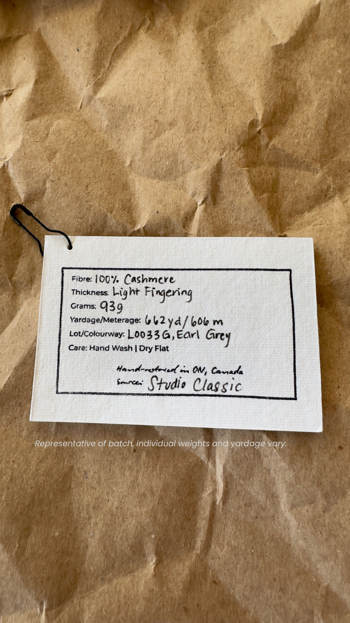 No. 01 | Earl Grey | 100% Reclaimed Cashmere