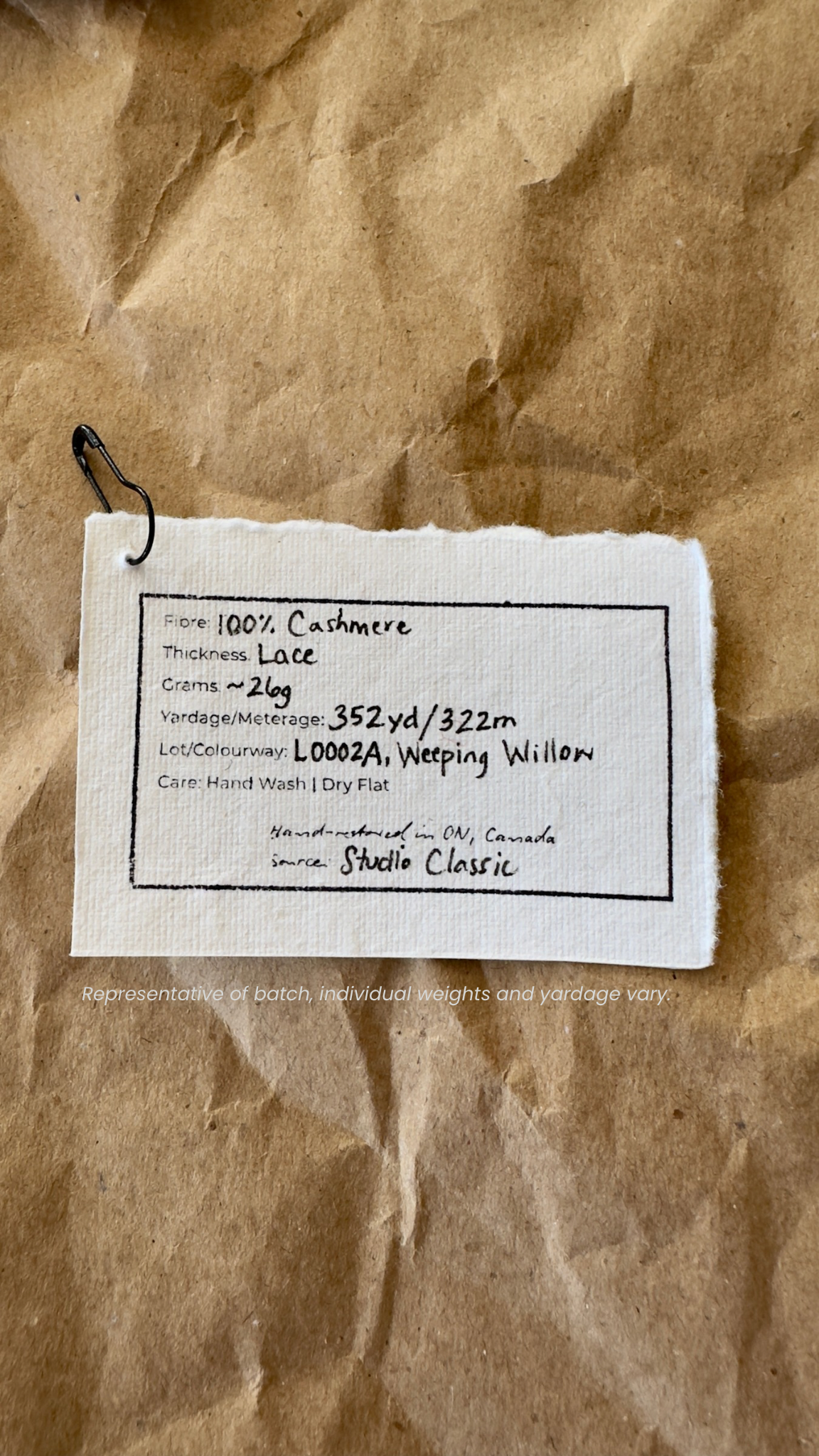 No. 02 | Weeping Willow | 100% Reclaimed Cashmere